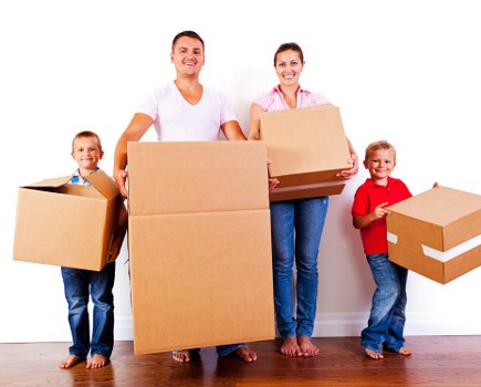 Professional packing materials prepared for a Crystal Palace home move