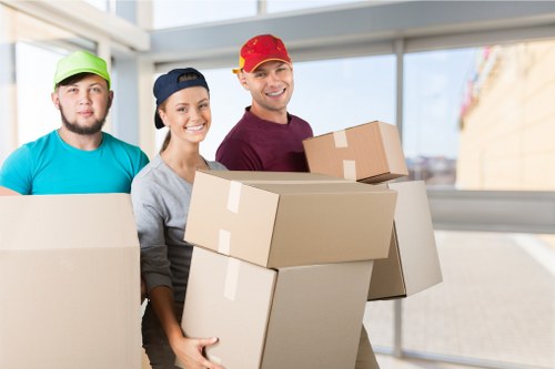 Student removals service in Crystal Palace with boxes and moving van