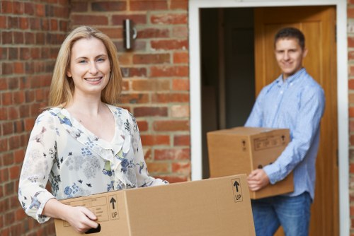 Family settling into a new home after moving in Crystalpalace