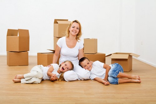 Packed household items ready for a Crystal Palace move