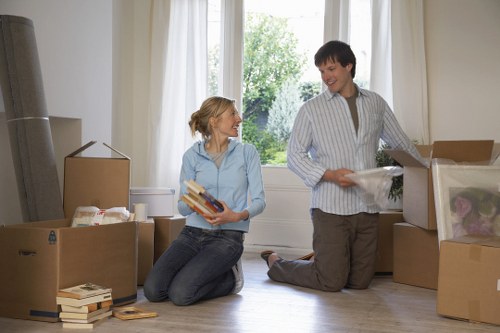 Trained removal staff using safe lifting techniques