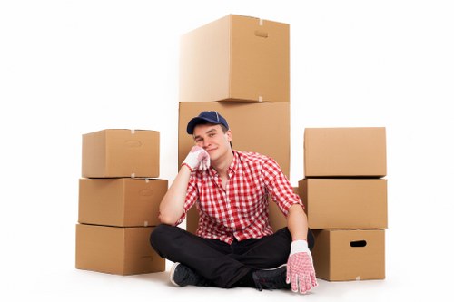 Student relocation in Crystal Palace showing furniture and luggage loading