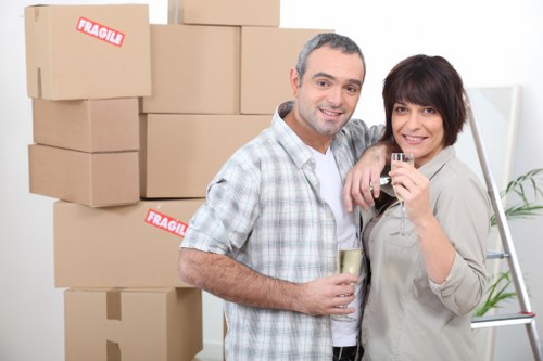 Unpacking household items into a new home in Crystal Palace